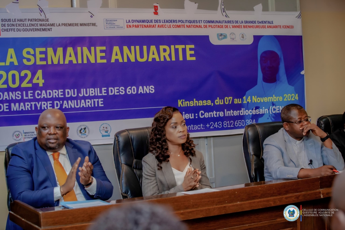RDC-Jubilé des 60 ans de martyre de la Bienheureuse Anuarite Nengapeta : la Questeure Adjointe de l'Assemblée Nationale prend part au lancement de la &quot;semaine Anwarite&quot;